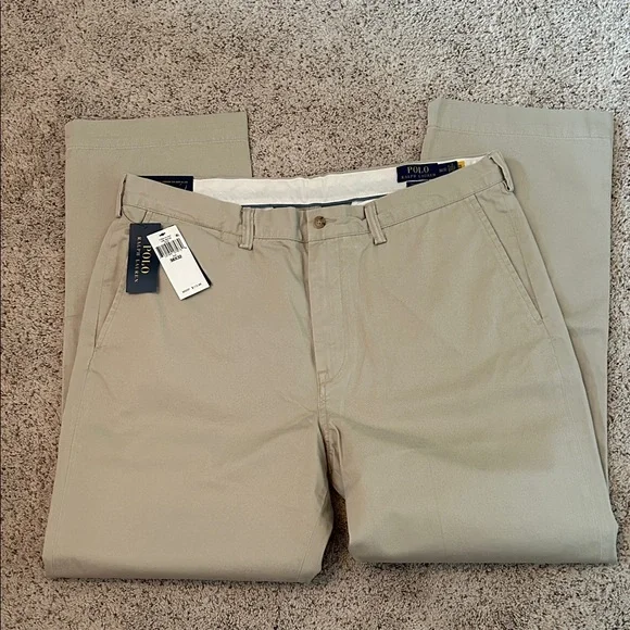 Polo by Ralph Lauren Men's Khaki Chinos NWT Classic Fit W38 L32 Coin Pocket - Picture 1 of 11